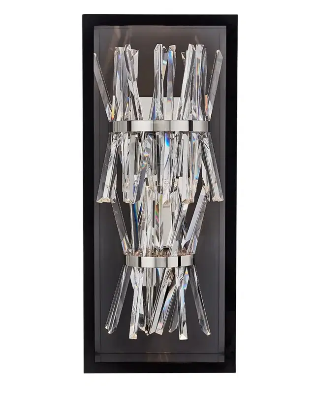 Allegri Crystal by Kalco Lighting Glacier LED Outdoor Sconce, 25"