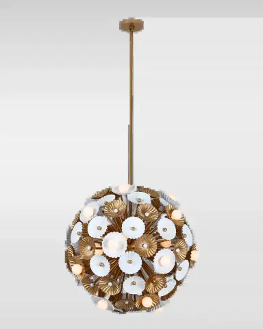 Allegri Crystal by Kalco Lighting Damask 28-Light Orb Chandelier | Thumbnail 2 Allegri Crystal by Kalco Lighting Damask 28-Light Orb Chandelier | Thumbnail 2