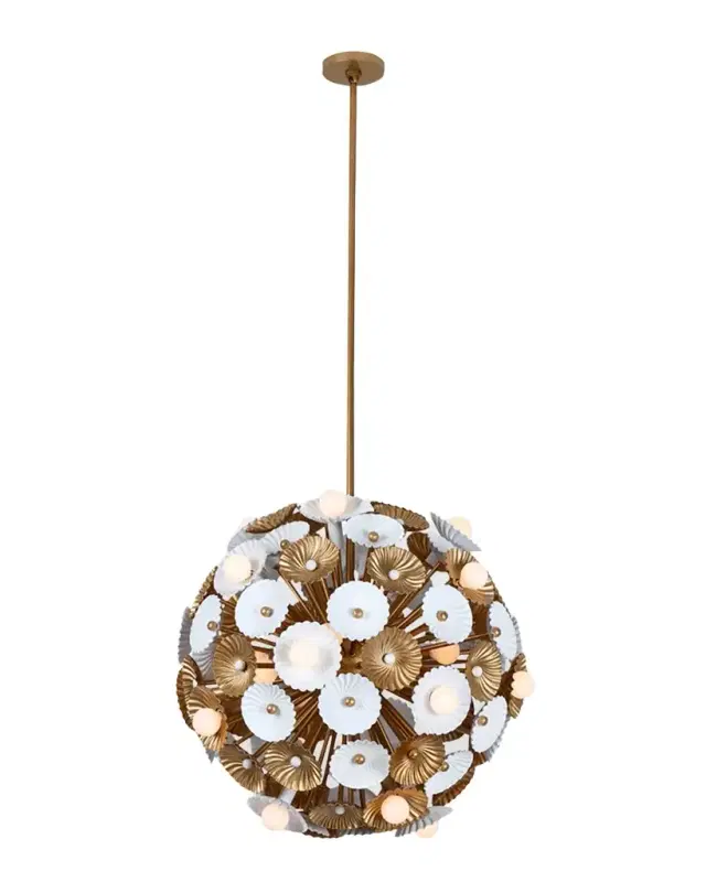 Allegri Crystal by Kalco Lighting Damask 28-Light Orb Chandelier
