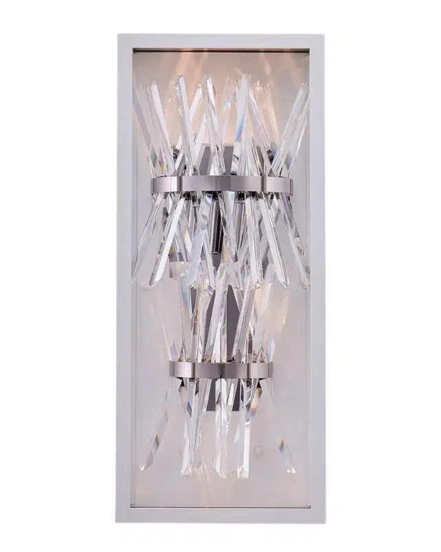 Allegri Crystal by Kalco Lighting Glacier LED Outdoor Sconce, 25"