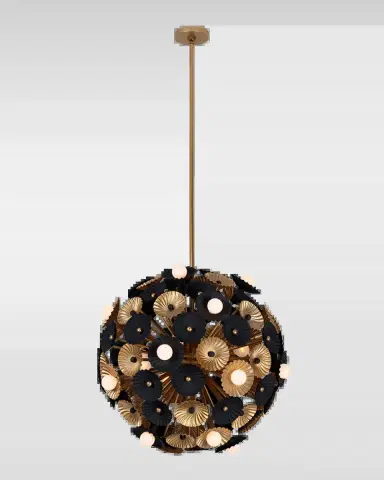 Allegri Crystal by Kalco Lighting Damask 28-Light Orb Chandelier | Thumbnail 2