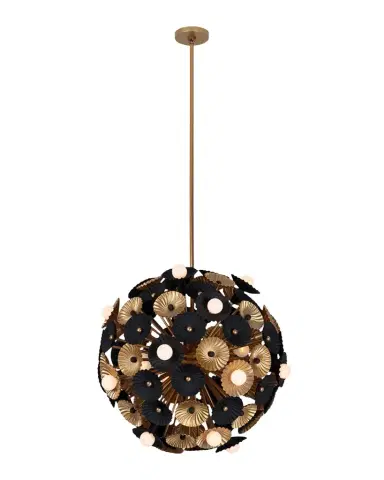 Allegri Crystal by Kalco Lighting Damask 28-Light Orb Chandelier | Thumbnail 1