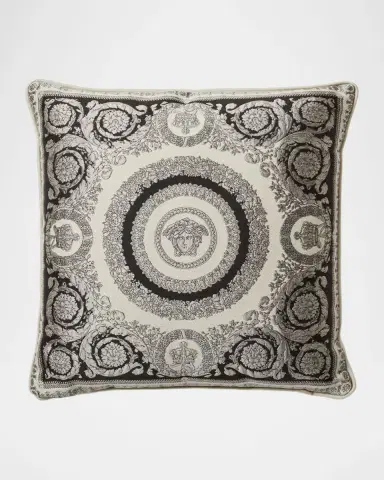 Versace Crete de Fleur Silk-Blend Cushion, 17.75" Square | Thumbnail 2 Versace Crete de Fleur Silk-Blend Cushion, 17.75" Square | Thumbnail 2
