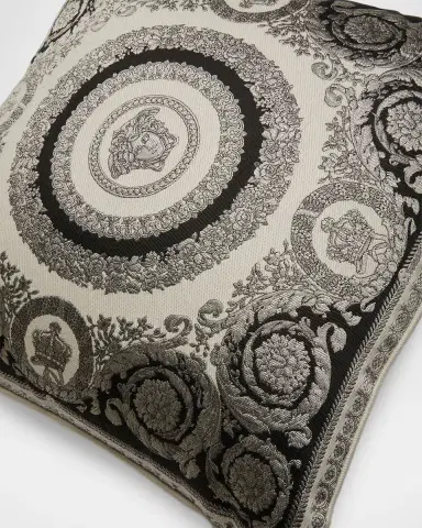 Versace Crete de Fleur Silk-Blend Cushion, 17.75" Square | Thumbnail 3 Versace Crete de Fleur Silk-Blend Cushion, 17.75" Square | Thumbnail 3