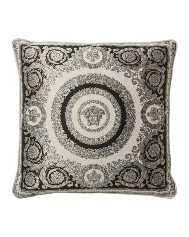 Versace Crete de Fleur Silk-Blend Cushion, 17.75" Square