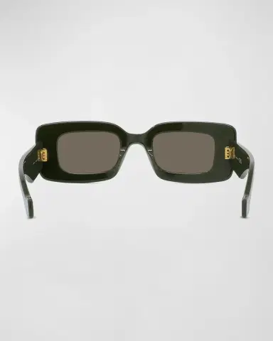 Loewe Men's Anagram Acetate-Nylon Rectangle Sunglasses | Thumbnail 4 Loewe Men's Anagram Acetate-Nylon Rectangle Sunglasses | Thumbnail 4