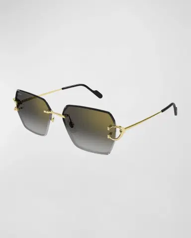 Cartier Rimless Metal Butterfly Sunglasses | Thumbnail 2 Cartier Rimless Metal Butterfly Sunglasses | Thumbnail 2