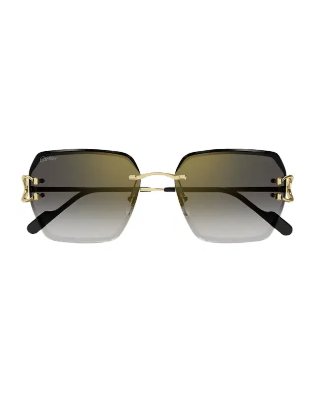 Rimless Metal Butterfly Sunglasses