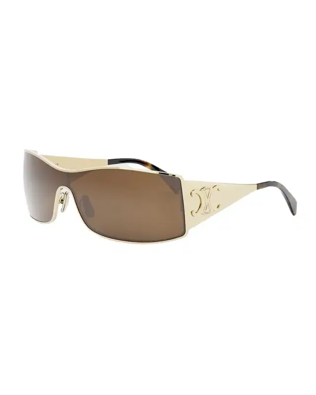 Maxi Triomphe Metal Rectangular Shield Sunglasses