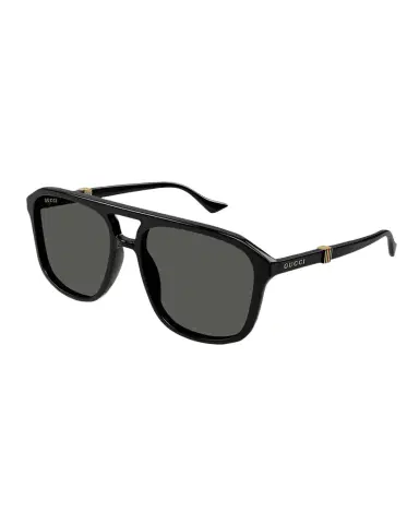 Gucci Men's Double-Bridge Acetate Aviator Sunglasses | Thumbnail 1