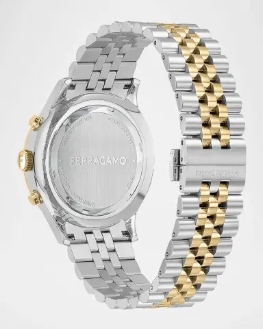 Ferragamo Men's Duo Chrono Two-Tone Bracelet Watch, 42mm | Thumbnail 3 Ferragamo Men's Duo Chrono Two-Tone Bracelet Watch, 42mm | Thumbnail 3