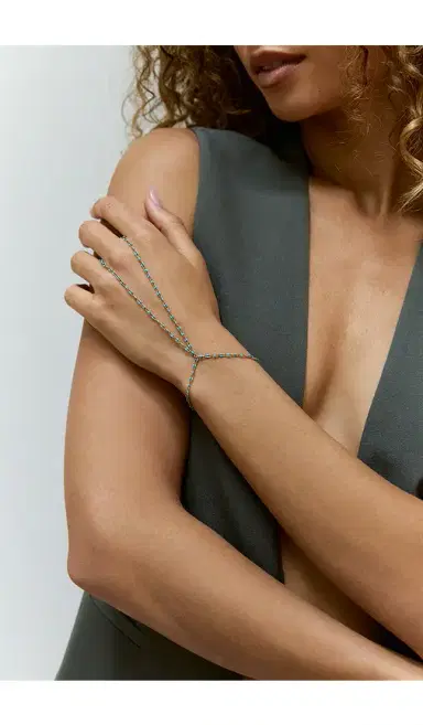 NAiiA x REVOLVE Turquoise Link Hand Chain | Thumbnail 2