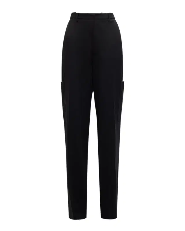 LAPOINTE Mid-Rise Leg-Pocket Tapered-Leg Tech Twill Pants