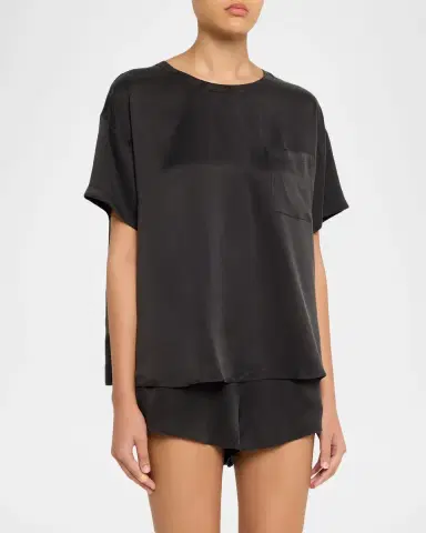 Lunya Washable Silk Tee & Shorts Pajama Set | Thumbnail 3