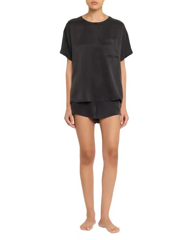 Lunya Washable Silk Tee & Shorts Pajama Set