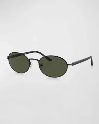 PERSOL Men's Metal Oval Sunglasses | Thumbnail 2 PERSOL Men's Metal Oval Sunglasses | Thumbnail 2