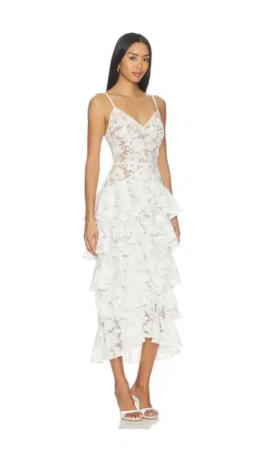 Nadine Merabi Saffron White Dress | Thumbnail 2
