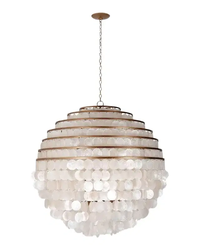 Kalco Lighting Sphere 36" Capiz 4-Light Pendant