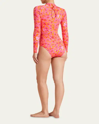 Vilebrequin Abstract Leopard Printed Rashguard One-Piece Swimsuit | Thumbnail 3 Vilebrequin Abstract Leopard Printed Rashguard One-Piece Swimsuit | Thumbnail 3