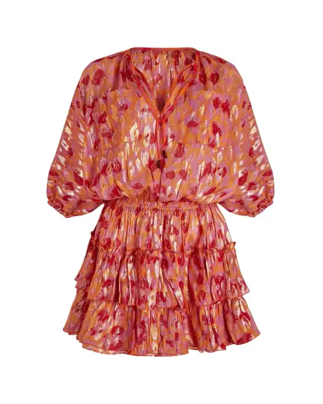 Vilebrequin Abstract Leopard Printed Silk Mini Dress