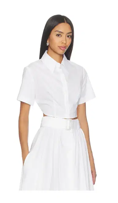 Matthew Bruch Cropped Tie Back Button Up | Thumbnail 2 Matthew Bruch Cropped Tie Back Button Up | Thumbnail 2