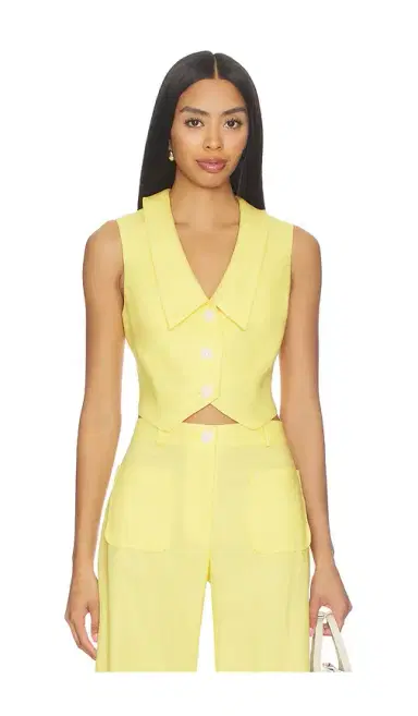 MATTHEW BRUCH Collared V-neck Vest | Thumbnail 1