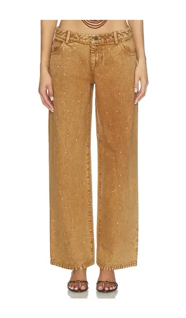 Leslie Amon x REVOLVE Denim Rhinestone Festival Pants | Thumbnail 1