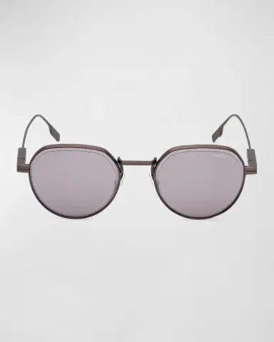 Zegna Men's Metal Round Sunglasses | Thumbnail 3 Zegna Men's Metal Round Sunglasses | Thumbnail 3