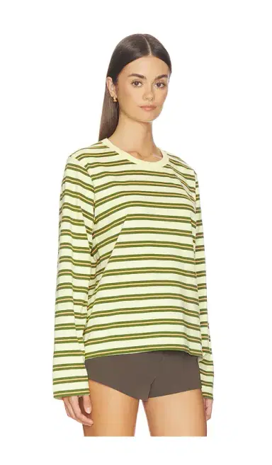 La Ligne Striped Long Sleeve Boyfriend Tee | Thumbnail 2