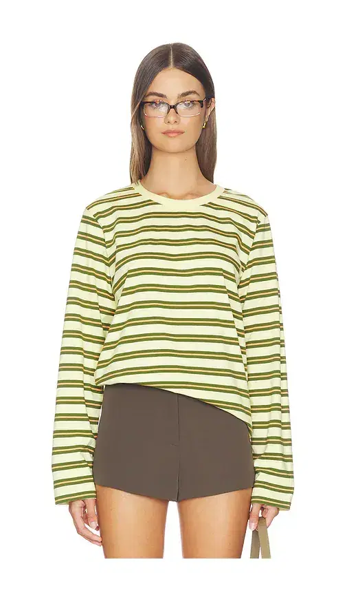 Striped Long Sleeve Boyfriend Tee