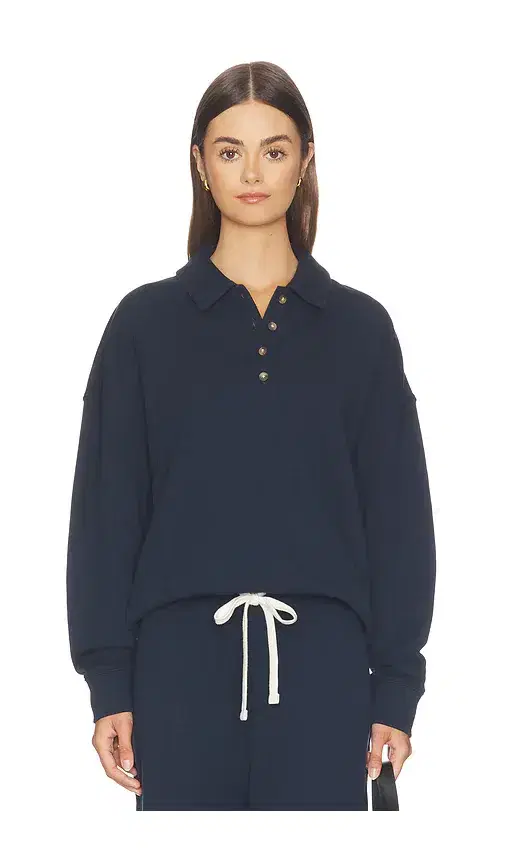 The French Terry Polo Sweater