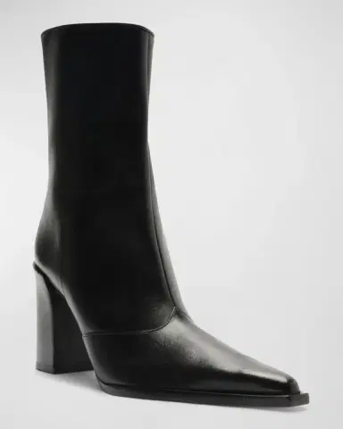 Schutz Raffaela Leather Western Ankle Booties | Thumbnail 2