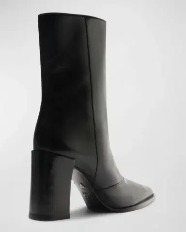 Schutz Raffaela Leather Western Ankle Booties | Thumbnail 3