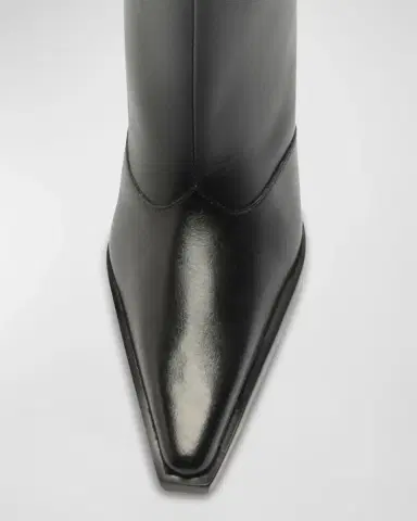 Schutz Raffaela Leather Western Ankle Booties | Thumbnail 5