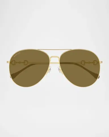 Gucci Horsebit Metal Aviator Sunglasses | Thumbnail 3 Gucci Horsebit Metal Aviator Sunglasses | Thumbnail 3