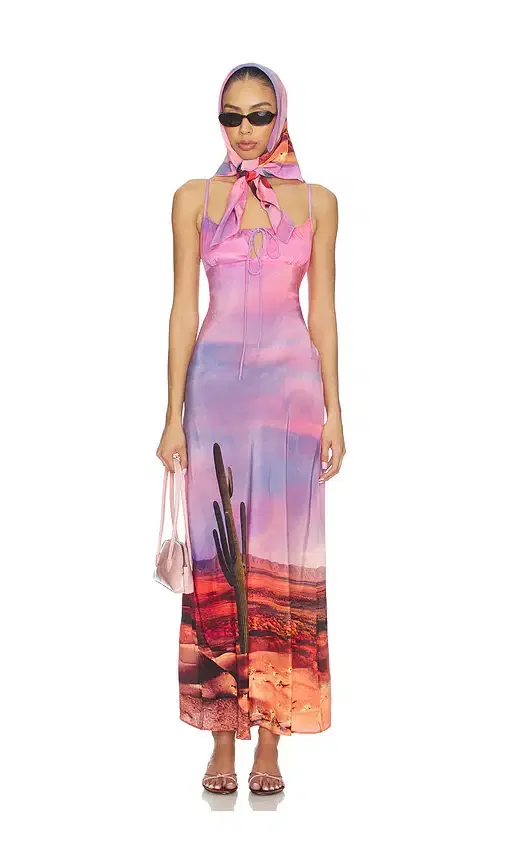 Leslie Amon x REVOLVE Timeless Palm Spring Dress With Head Scarf