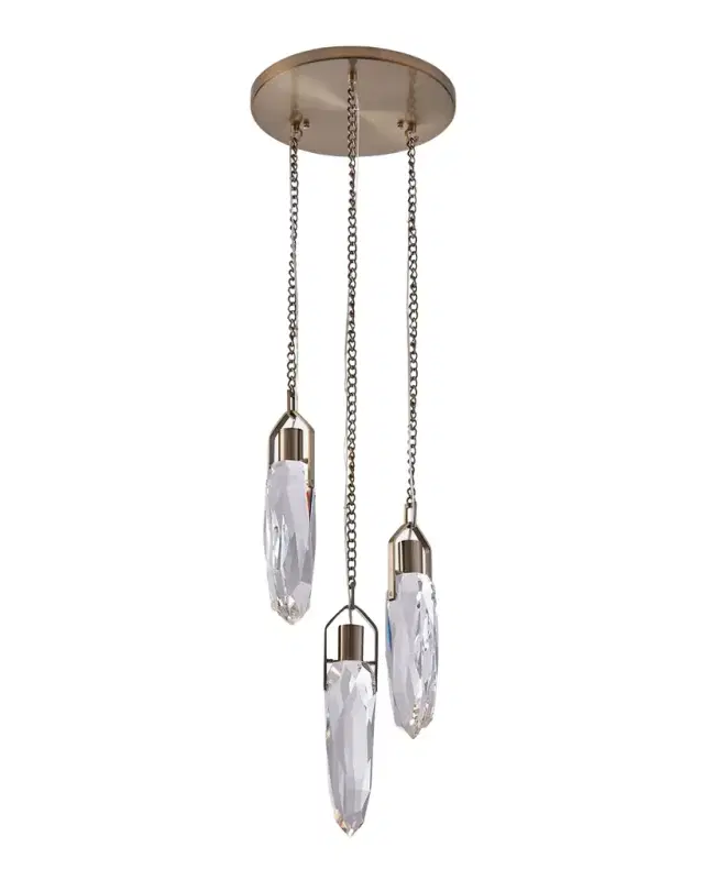 Kalco Lighting Diamante 3-Light Crystal Chandelier, 14"