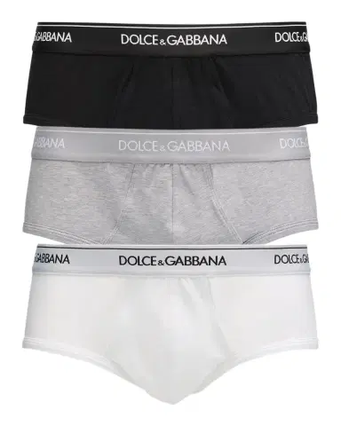 Dolce & Gabbana Men's Brando Jersey Stretch 3-Pack Briefs | Thumbnail 1 Dolce & Gabbana Men's Brando Jersey Stretch 3-Pack Briefs | Thumbnail 1