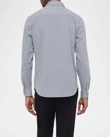 Bugatchi Men's OoohCotton James Micro-Check Sport Shirt | Thumbnail 3 Bugatchi Men's OoohCotton James Micro-Check Sport Shirt | Thumbnail 3