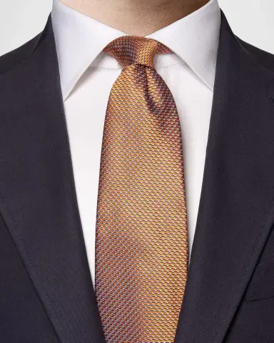 Eton Men's Geometric Silk Tie | Thumbnail 2 Eton Men's Geometric Silk Tie | Thumbnail 2