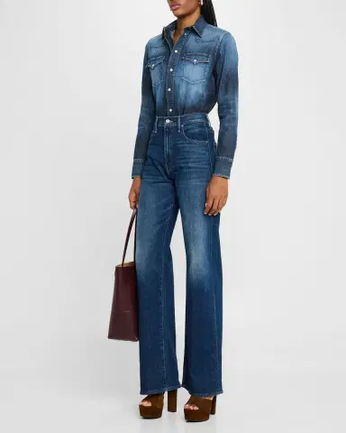 Ralph Lauren Collection Payson Cotton Denim Western Shirt | Thumbnail 2 Ralph Lauren Collection Payson Cotton Denim Western Shirt | Thumbnail 2