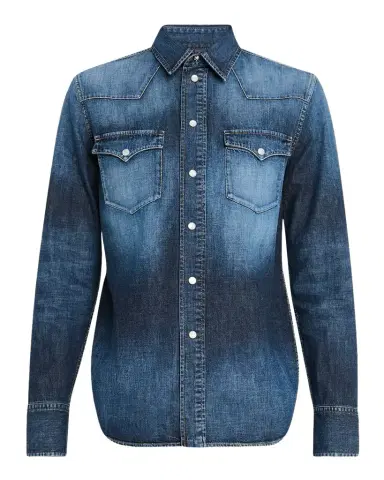 Ralph Lauren Collection Payson Cotton Denim Western Shirt | Thumbnail 1 Ralph Lauren Collection Payson Cotton Denim Western Shirt | Thumbnail 1