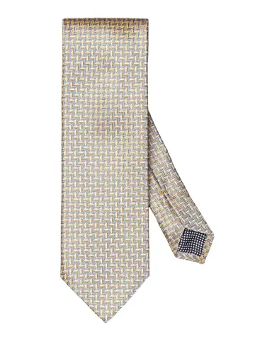 Eton Men's Geometric Woven Silk Tie | Thumbnail 1