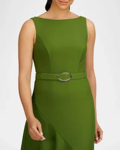 Kay Unger New York Gianna Belted Sleeveless Midi Dress | Thumbnail 5 Kay Unger New York Gianna Belted Sleeveless Midi Dress | Thumbnail 5