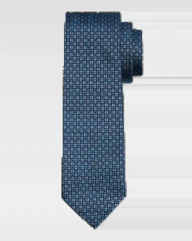 Ferragamo Men's Alternating Gancio Jacquard Silk Tie | Thumbnail 2