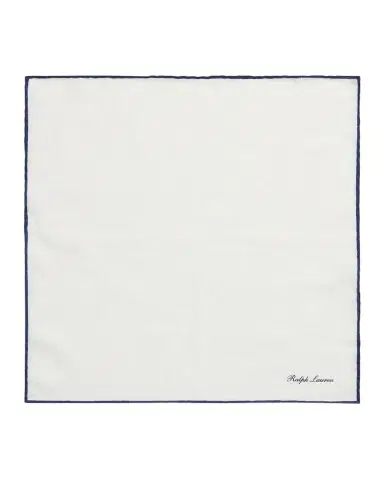 Ralph Lauren Purple Label Men's Tipped Linen Pocket Square | Thumbnail 1 Ralph Lauren Purple Label Men's Tipped Linen Pocket Square | Thumbnail 1