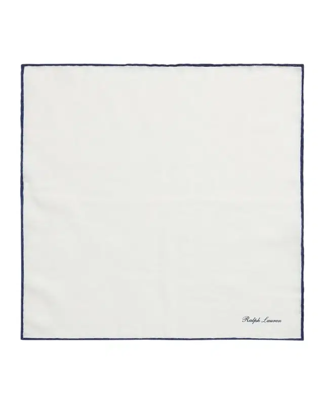 Tipped Linen Pocket Square