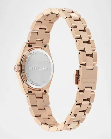 Ferragamo Vega Upper East 28MM IP Rose Gold Diamond Watch | Thumbnail 3