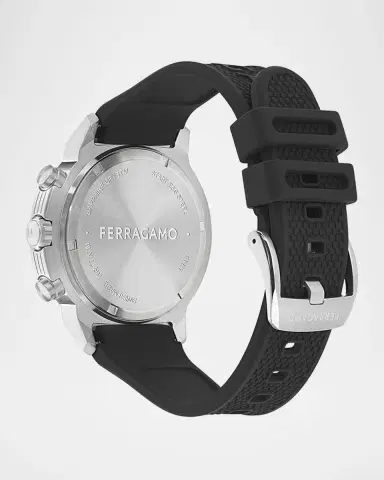 Ferragamo Men's Sport Chrono 44MM Stainless Steel Silicone Watch | Thumbnail 3 Ferragamo Men's Sport Chrono 44MM Stainless Steel Silicone Watch | Thumbnail 3