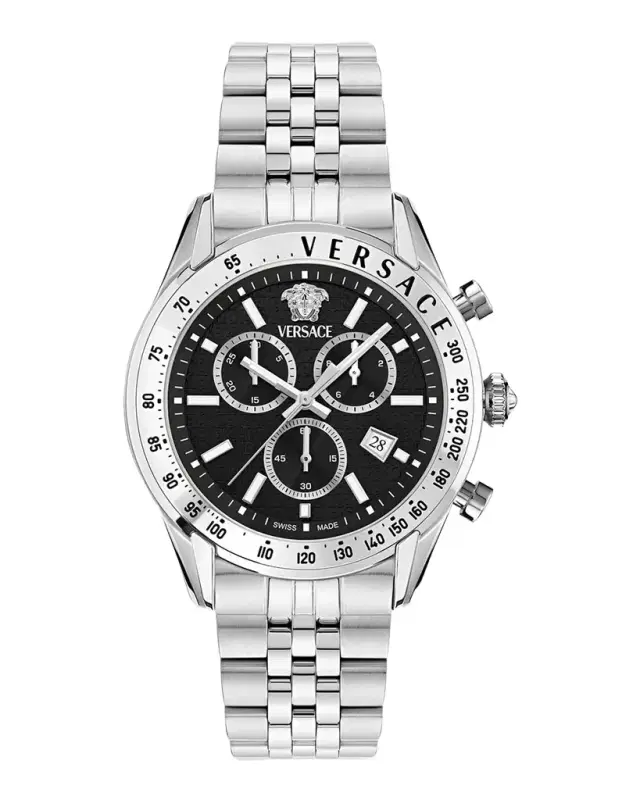 Versace Chrono Master 44mm Stainless Steel Bracelet Watch